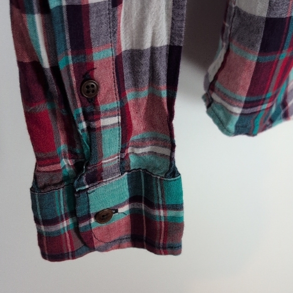 Taylor Stitch 100% Cotton Plaid Button Front Shirt - Picture 5 of 12